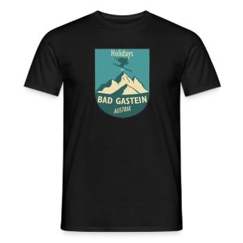 Wintersport in Bad Gastein - Austria - Skifahren - Männer T-Shirt - Schwarz - Vorne - AI Model Male 178 light (178cm)