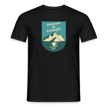 Madonna di Campiglio - Skifahren in Italien - Männer T-Shirt - Schwarz - Vorne - AI Model Male 178 light (178cm)