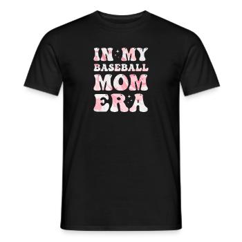 À l’époque de ma mère de baseball, maman de baseball colorée - T-shirt homme - noir - Devant - AI Model Male 178 light (178cm)