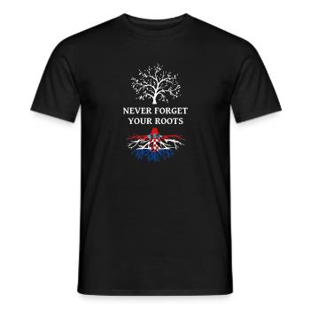 Kroatien Never Forget Your Roots - Männer T-Shirt - Schwarz - Vorne - AI Model Male 178 light (178cm)