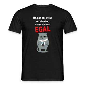 Ich hab das schon verstanden, es ist mir nur EGAL - Männer T-Shirt - Schwarz - Vorne - AI Model Male 178 light (178cm)