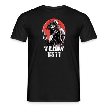Jesus Christ Team 1911 IPSC - Männer T-Shirt - Schwarz - Vorne - AI Model Male 178 light (178cm)