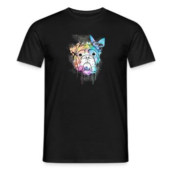 Bulldog - Men's T-Shirt - black - Front - AI Model Male 178 light (178cm)