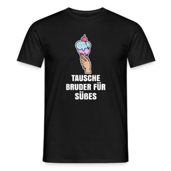 Eis Humorvoll Statement Süßigkeiten Nachspeise - Männer T-Shirt - Schwarz - Vorne - AI Model Male 178 light (178cm)
