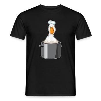 Cuisinier canard Cuit Cuisson de la marmite - T-shirt homme - noir - Devant - AI Model Male 178 light (178cm)