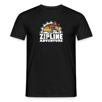 Ziplining Wald Hobby Seilrutschen Freizeit Berge - Männer T-Shirt - Schwarz - Vorne - AI Model Male 178 light (178cm)