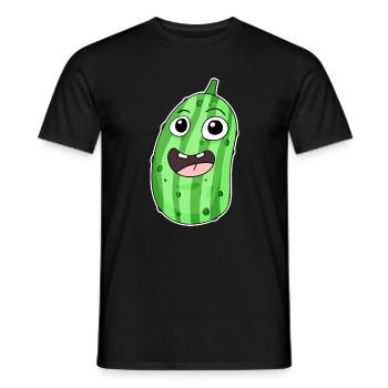 Cucumber motif - Men's T-Shirt - black - Front - AI Model Male 178 light (178cm)
