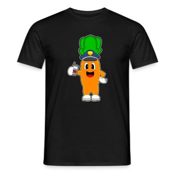 Carrot Policier Microphone Police - T-shirt homme - noir - Devant - AI Model Male 178 light (178cm)