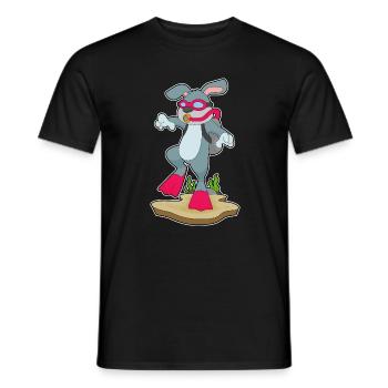 Hase Taucher Schwimmbrille Tauchen - Männer T-Shirt - Schwarz - Vorne - AI Model Male 178 light (178cm)