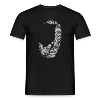 Monochromes Fingerabdruckkreis-Design - Männer T-Shirt - Schwarz - Vorne - AI Model Male 178 light (178cm)