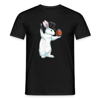 Sorcier de Pâques Lapin - T-shirt homme - noir - Devant - AI Model Male 178 light (178cm)