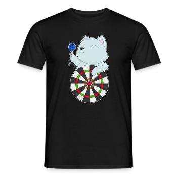 Cible de fléchettes pour chat - T-shirt homme - noir - Devant - AI Model Male 178 light (178cm)