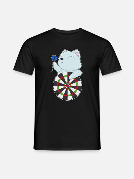 Cible de fléchettes pour chat - T-shirt homme - noir