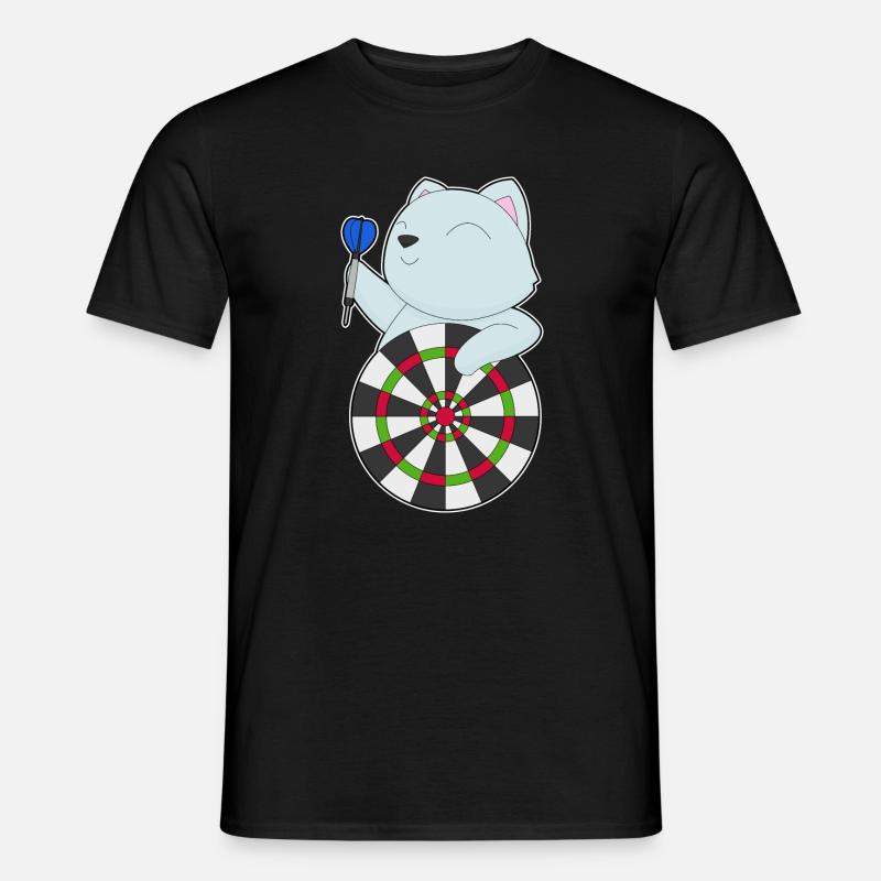 Cible de fléchettes pour chat - T-shirt homme - noir