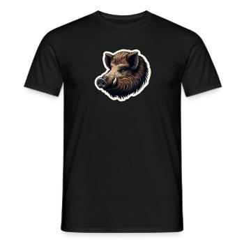 Wild boar - Männer T-Shirt - Schwarz - Vorne - AI Model Male 178 light (178cm)
