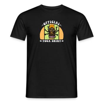 Yoga Yogalehrer Meditation Faultier Buddha - Männer T-Shirt - Schwarz - Vorne - AI Model Male 178 light (178cm)
