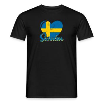 Schweden Sverige Volk Stockholm Schwedisch - Männer T-Shirt - Schwarz - Vorne - AI Model Male 178 light (178cm)