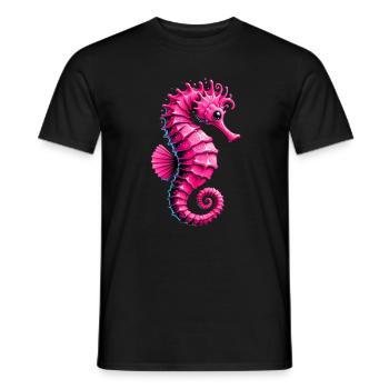 Hippocampe - T-shirt homme - noir - Devant - AI Model Male 178 light (178cm)