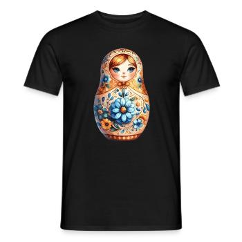 Matryoshka Noble Gift - Men's T-Shirt - black - Front - AI Model Male 178 light (178cm)