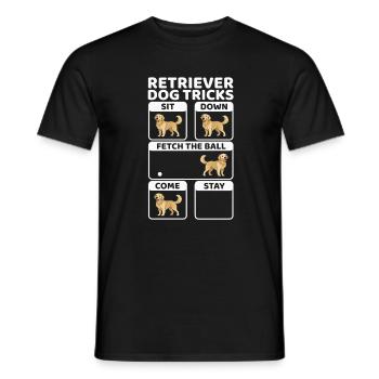 Chien Golden Retriever - T-shirt homme - noir - Devant - AI Model Male 178 light (178cm)