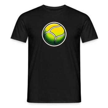 Tennis Ball Green Yellow - Men's T-Shirt - black - Front - AI Model Male 178 light (178cm)