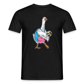 Duck Volleyball Player Volleyball - Men's T-Shirt - black - Front - AI Model Male 178 light (178cm)