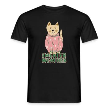 Sweater_weather - Männer T-Shirt - Schwarz - Vorne - AI Model Male 178 light (178cm)