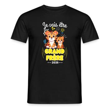 I'm going to be big brother 2026 baby announcement - Men's T-Shirt - black - Front - AI Model Male 178 light (178cm)