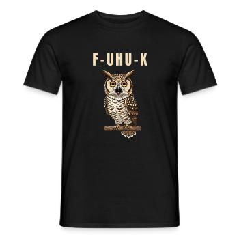 Uhu Eule Lustig Wortspiel Spruch Humor Vogel - Männer T-Shirt - Schwarz - Vorne - AI Model Male 178 light (178cm)