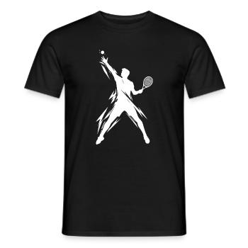 Tennisspieler Kunstwerk - Männer T-Shirt - Schwarz - Vorne - AI Model Male 178 light (178cm)