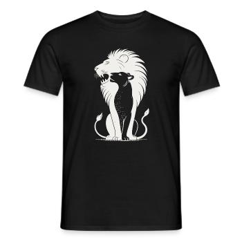 Silhouette du Lion Royal - T-shirt homme - noir - Devant - AI Model Male 178 light (178cm)