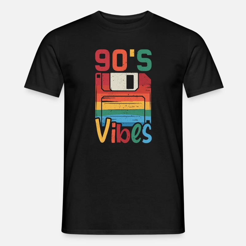 90er Vibes Kassette Retro - Männer T-Shirt - Schwarz