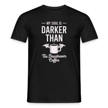 Café de la salle de pause Darker Soul - T-shirt homme - noir - Devant - AI Model Male 178 light (178cm)