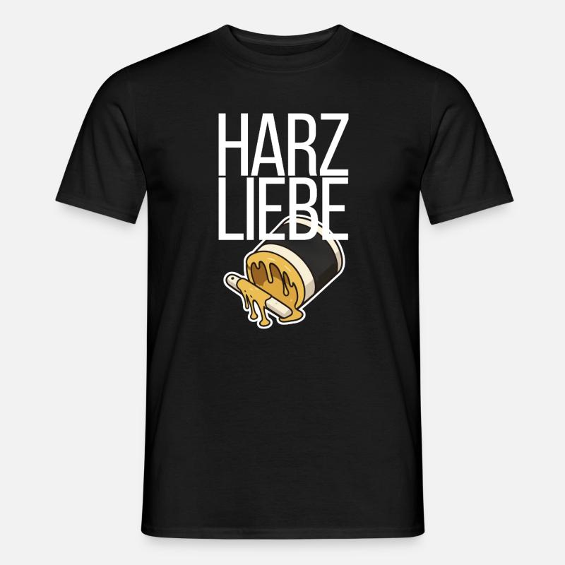 Harzliebe Handball Design - Männer T-Shirt - Schwarz