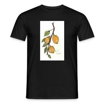Lemon bush - Men's T-Shirt - black - Front - AI Model Male 178 light (178cm)