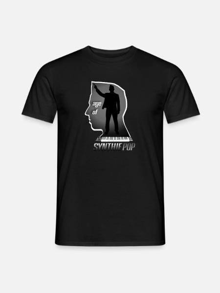 Synthie Pop - Männer T-Shirt - Schwarz