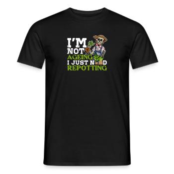 Halloween Skellet Garten Gärtner Blumen Spruch - Männer T-Shirt - Schwarz - Vorne - AI Model Male 178 light (178cm)