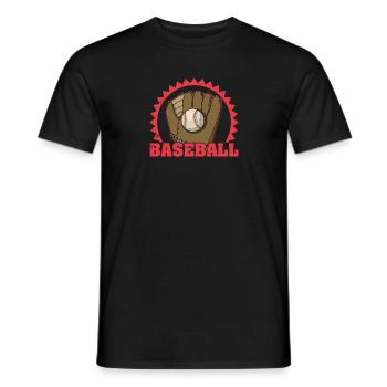 Catcher Baseball Ball Handschuhe Sport Spruch - Männer T-Shirt - Schwarz - Vorne - AI Model Male 178 light (178cm)