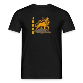 Afrika Löwe von Kuda Judah Rastafari Kultur Kultur - Männer T-Shirt - Schwarz - Vorne - AI Model Male 178 light (178cm)