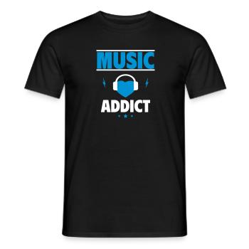 Fanatiques de musique – Toujours en rythme - T-shirt homme - noir - Devant - AI Model Male 178 light (178cm)