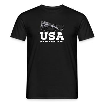 Morse Radio Technician Radio Mortar Hobby Ham - Men's T-Shirt - black - Front - AI Model Male 178 light (178cm)