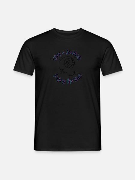 Das Leben ist eine Reise Genießen Sie die Fahrt - Männer T-Shirt - Schwarz