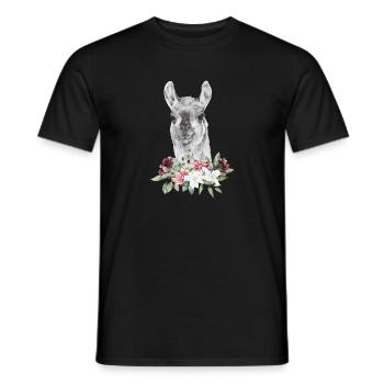 Llama - T-shirt homme - noir - Devant - AI Model Male 178 light (178cm)