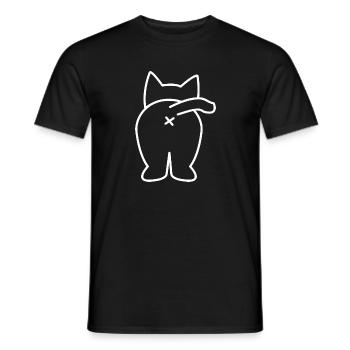 Katze Kater Kätzchen Motiv - Männer T-Shirt - Schwarz - Vorne - AI Model Male 178 light (178cm)