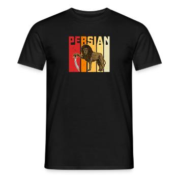 Persia Persian Lion Sun Iran History - Men's T-Shirt - black - Front - AI Model Male 178 light (178cm)