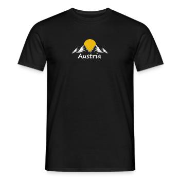 Graphique de montagne avec Sonne Autriche - T-shirt homme - noir - Devant - AI Model Male 178 light (178cm)