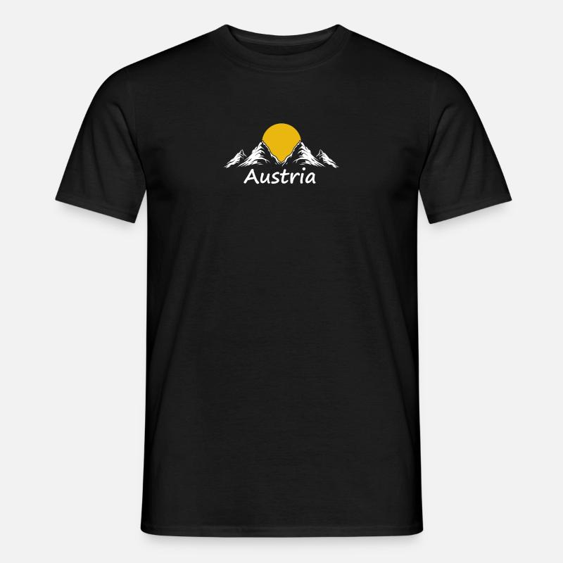 Mountain graphic with Sonne Austria - Men’s T-shirt - black
