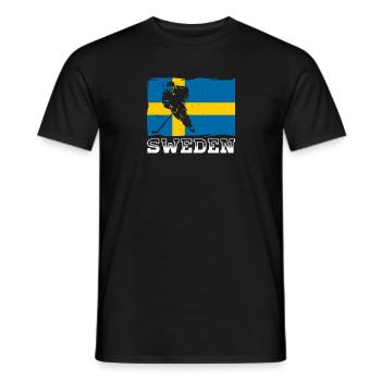 Schweden Skandinavien Urlaub Sverige Flagge - Männer T-Shirt - Schwarz - Vorne - AI Model Male 178 light (178cm)