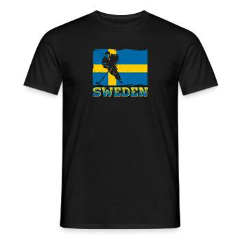 Schweden Skandinavien Urlaub Sverige Flagge - Männer T-Shirt - Schwarz - Vorne - AI Model Male 178 light (178cm)