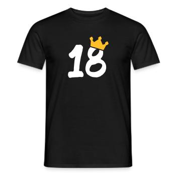 18 crown 18 birthday 18 years - Men's T-Shirt - black - Front - AI Model Male 178 light (178cm)